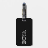 Modern Man Monogram   Bagagelabel (Achterkant verticaal)