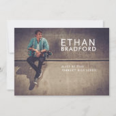 Modern Man Stijlvolle foto afstuderen partij Kaart (Voorkant)