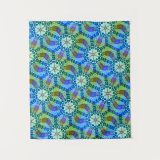 MODERN Mandala COLOR GREEN ROOS TAPESTRY Wandkleed