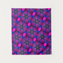 MODERN Mandala COLOR PINK BLUE STAR TAPESTRY Wandkleed