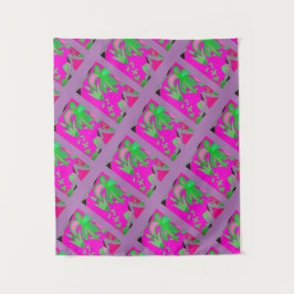 MODERN Mandala COLOR PINK GREEN TREE Wandkleed
