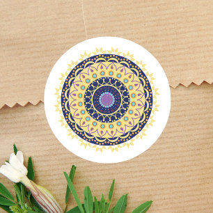 Modern Mandala Eenvoudig Ontwerp Ronde Sticker