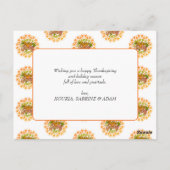 Modern Mandala Foliage Thanksgiving Briefkaart (Achterkant)