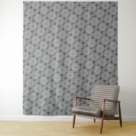 MODERN Mandala KLEINE LIJNEN - ZWART-GRAY Tapestry Wandkleed