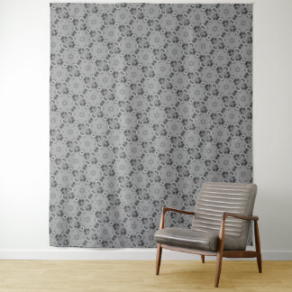 MODERN Mandala KLEINE LIJNEN - ZWART-GRAY Tapestry Wandkleed