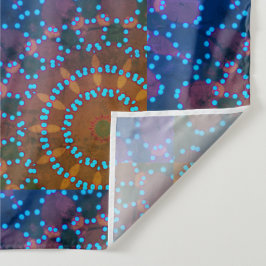 MODERN Mandala LINES - BLUE-GREEN - ROOS Tapestry Wandkleed