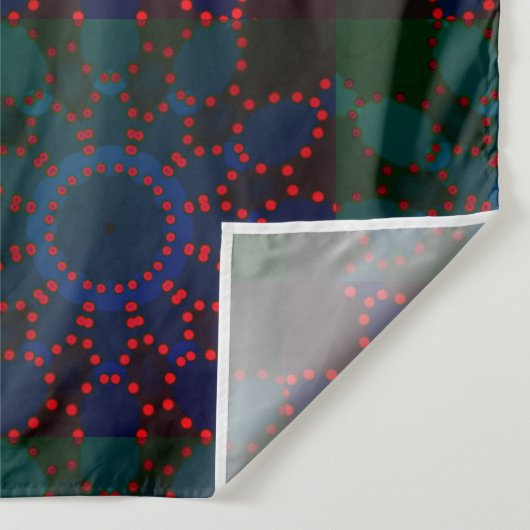 Modern Mandala Lines Red Black Roos Wandkleed (Detail)