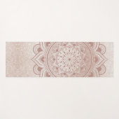 Modern Mandala Om Roos Gold Glitter Chic Exercise Yogamat (Voorkant (horizontaal))