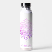 Modern Mandala Paarse Roze Boho Spiritueel Waterfles (Links)