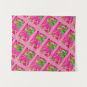 MODERN Mandala - PINK GREEN TREE Tapestry Wandkleed (Voorkant (horizontaal))