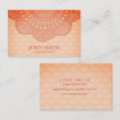 Modern Mandala Yoga Instructor Business Ca Visitekaartje (Voorkant / Achterkant)