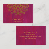 Modern Mandala Yoga Instructor Business Ca Visitekaartje (Voorkant / Achterkant)