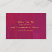 Modern Mandala Yoga Instructor Business Ca Visitekaartje (Achterkant)