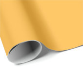 Modern Mango Yellow Plain Solid Color Cadeaupapier (Rol Hoek)