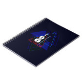 Modern & Mannelijk Navy Blauwe Muziekinviool Ontwe Notitieboek (Linkerzijde)