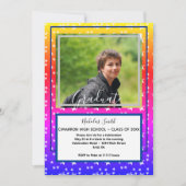 MODERN MANNELIJKE AFSTUDEERDER STARS BLUE | GRADUT KAART (Voorkant)