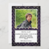 MODERN MANNELIJKE AFSTUDEERDER STARS BLUE | GRADUT KAART (Voorkant)