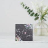 modern manuscript holographic dank u voor uw orde vierkante visitekaartje (Staand voorkant)