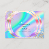 modern manuscript holographic dank u voor uw orde visitekaartje (Achterkant)