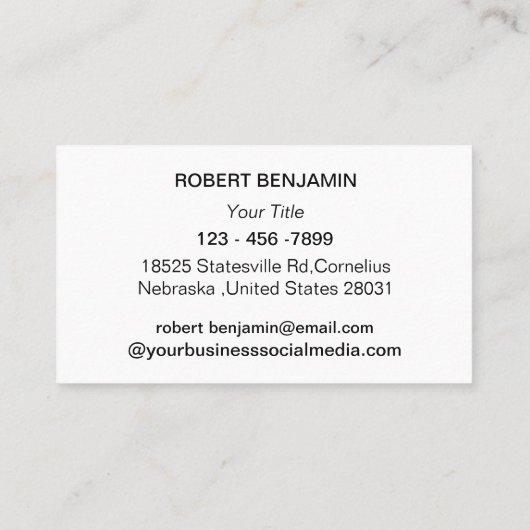 Modern Maple Leaf Visitekaartje (Achterkant)