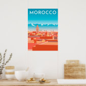 Modern Marakesh Travel Poster (Keuken)
