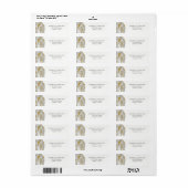 Modern Marble and Gold Wedding Address Label (Full Sheet)