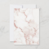 Modern Marble Glitter Rehearsal Roos Gold ID816 Kaart (Achterkant)