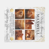 Modern Marble Herembrance Dog Fleece Deken (Voorkant (Horizontaal))