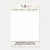 Modern Marble Monogram Wreath Post-it® Notes (Voorkant)