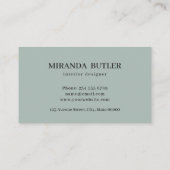 Modern Marble Personalized Personal Golden Lijst B Visitekaartje (Achterkant)