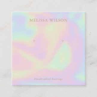 Modern marble rainbow script lampshade vierkante visitekaartje
