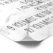 Modern Marble Ten Geboden Sign Poster (Hoek)