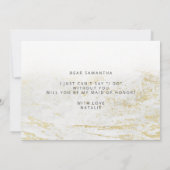 Modern Marble White Maid of Honor proposal Kaart (Achterkant)