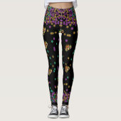 Modern Mardi Gras-patroon Leggings (Voorkant)