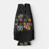 Modern Mardi Gras Pattern Flesjeskoeler (Achterkant)