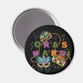 Modern Mardi Gras Pattern Magneet (Voorkant / Achterkant)