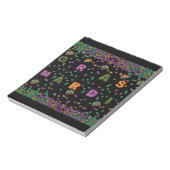 Modern Mardi Gras Pattern Notitieblok (Gedraaid)