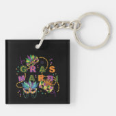 Modern Mardi Gras Sleutelhanger (Achterkant)