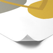 Modern marineblauw mosterd Abstract patroon Poster (Hoek)