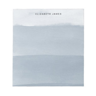 Modern marineblauw Waterverf gelaagd Ombre Notitieblok
