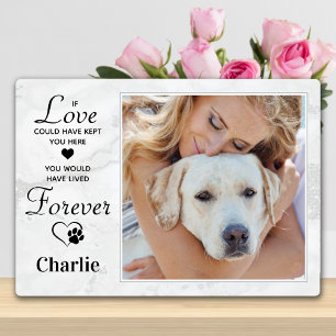 Modern Marmer Custom Photo Dog Pet Memorial Fotoplaat