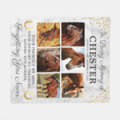 Modern marmer Memorial Pet Horse Fleece Deken (Voorkant (Horizontaal))