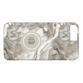 Modern marmer Monogram Case-Mate iPhone Case (Achterkant (Horizontaal))