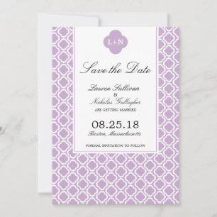 Modern Marokkaans Patroon Save the Date Kaart
