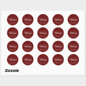 Modern Maroon Math Graduation Thank You Ronde Sticker (Vel)