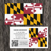 Modern Maryland Visitekaartje, Maryland Flag/VS Visitekaartje