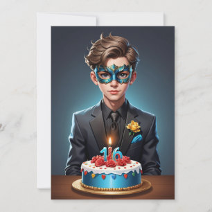 Modern Masquerade Sweet 16 Uitnodigingen