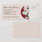 Modern Massage Cherry Blossom Theme Visitekaartje (Voorkant / Achterkant)