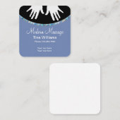 Modern Massage Uniek Ontwerp Vierkante Visitekaartje (Voorkant / Achterkant)