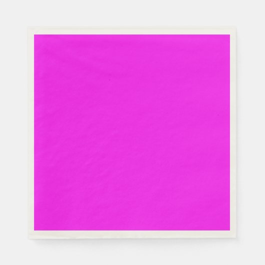 Modern massief roze magenta papieren servet (Voorkant)